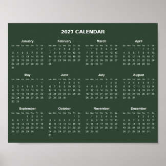 Affiche Calendrier 2027 Simple et Élégant |