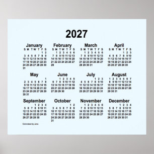 Affiche Calendrier Alice Blue 2027 par Janz Print