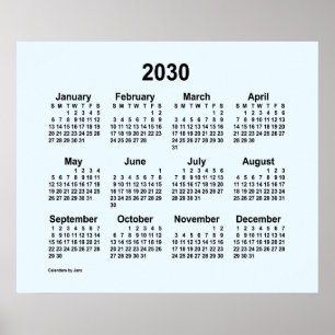 Affiche Calendrier Alice Blue 2030 de Janz Print