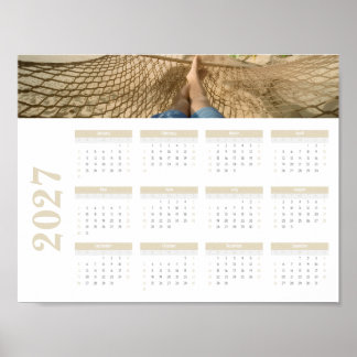 Affiche Calendrier annuel photo beige 2027