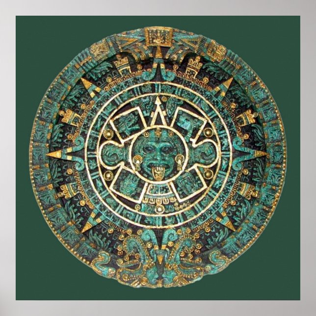 Affiche Calendrier AZTEC En Couleur (Devant)