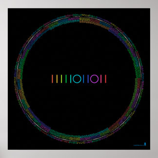 Affiche Calendrier binaire 2011 (noir)