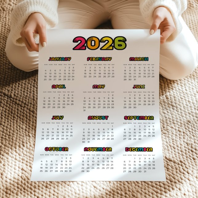 Affiche Calendrier coloré 2023 (Créateur téléchargé)