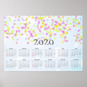 Affiche Calendrier Confetti 2020