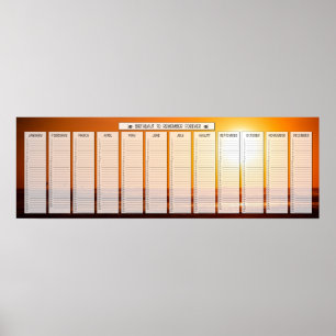 Affiche Calendrier d'anniversaire du lever de soleil d'Oce