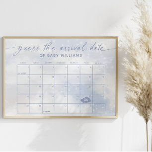 Affiche Calendrier de devinette de date d'arrivée Cloud 9 
