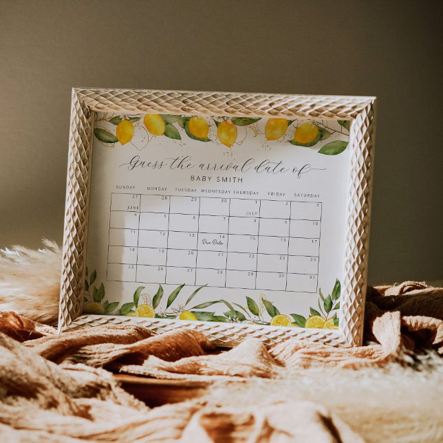 Affiche Calendrier de devinette de date prévue pour la Bab (Créateur téléchargé)