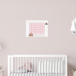 Affiche Calendrier de devinette de la date d'accouchement