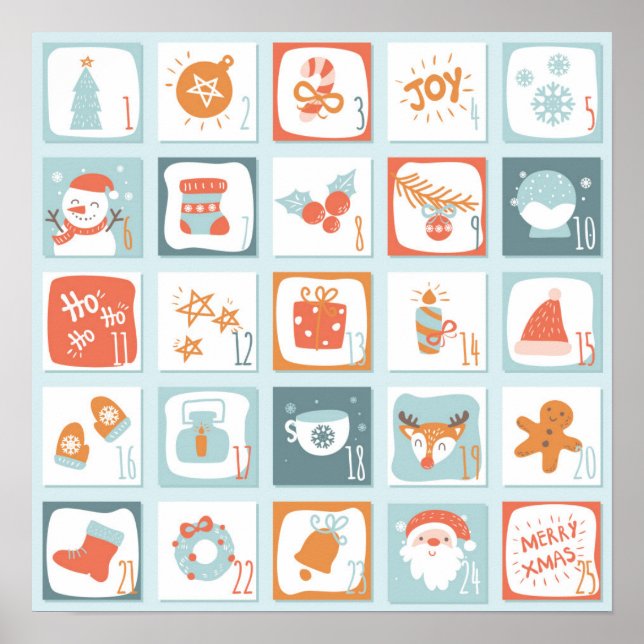 Affiche Calendrier de l'arrivée (Devant)