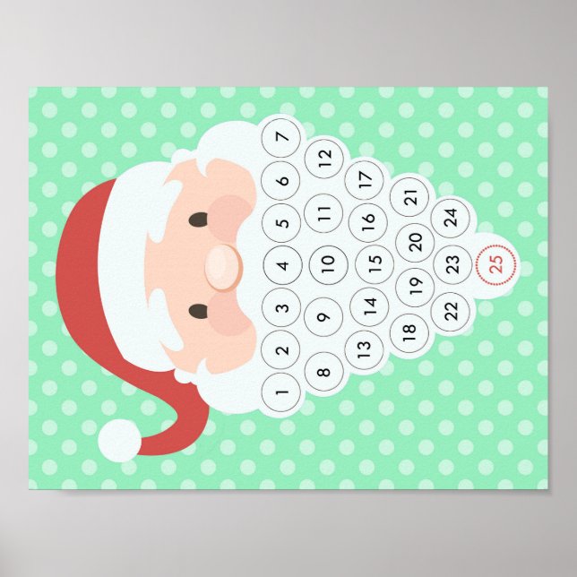 Affiche Calendrier de l'Avent à compte à rebours Noël Barb (Devant)