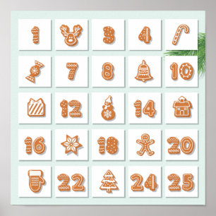 Affiche Calendrier de l'Avent de Noël