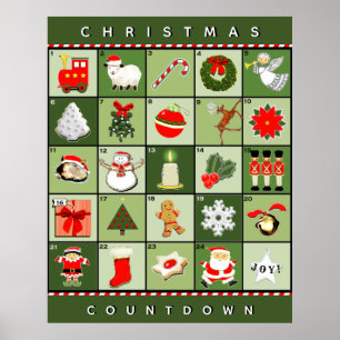 Affiche Calendrier de l'Avent de Noël