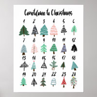 Calendrier de l'Avent pour le compte à rebours de 