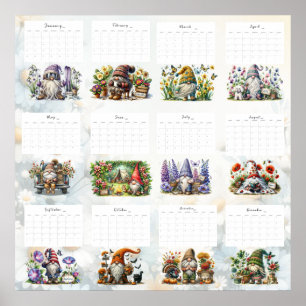 Affiche Calendrier de lutin fantaisiste