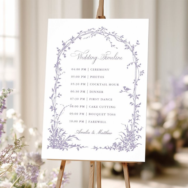 Affiche Calendrier de mariage de jardin avec arche botaniq (Créateur téléchargé)