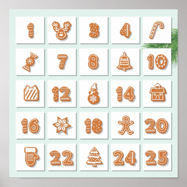 Affiche Calendrier de Noël (Devant)