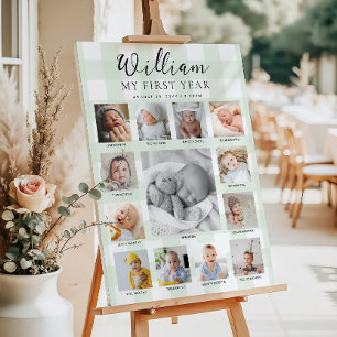 Affiche Calendrier de photos du premier anniversaire en Vi