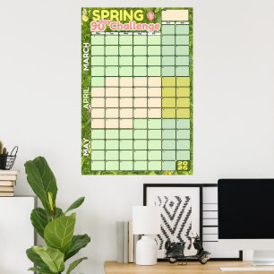 Affiche Calendrier de planification des objectifs de print