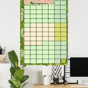 Affiche Calendrier de planification d'objectifs de printem