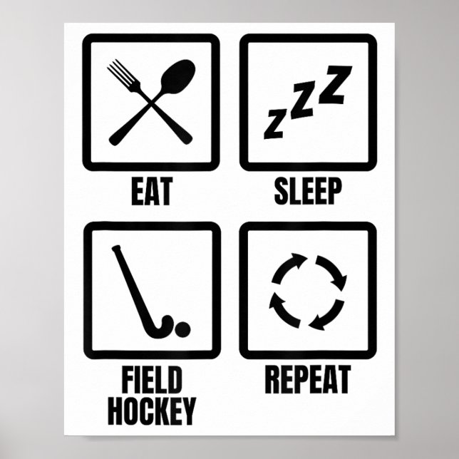 Affiche Calendrier de travail de hockey sur gazon  (Devant)