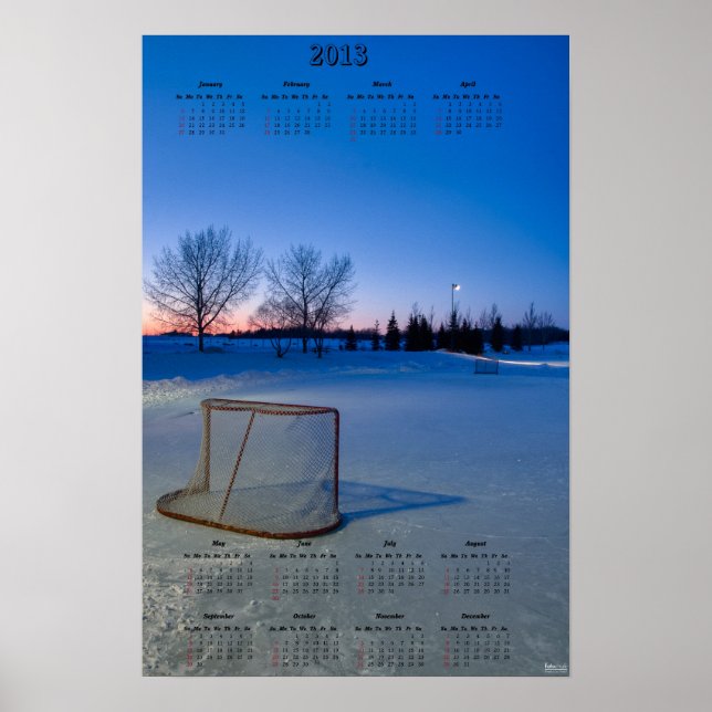 Affiche Calendrier de verrouillage de la LNH 2013 (Devant)