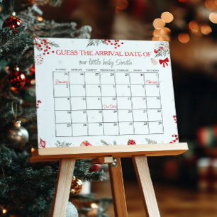 Affiche Calendrier des dates d'échéance du Baby shower pèr