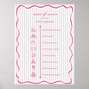 Affiche Calendrier des événements de l'ordre rose fantaisi