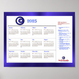 Affiche Calendrier des événements religieux islamiques Art