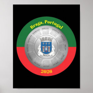 Affiche Calendrier des fans 2026 Crest de la ville argenté