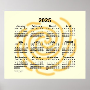 Affiche Calendrier des jours ensoleillés 2025 par Janz