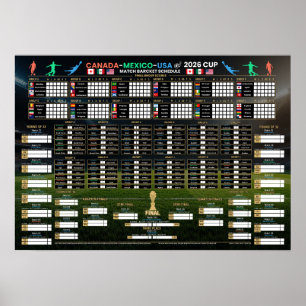 Affiche Calendrier des matchs du Championnat du Monde de F