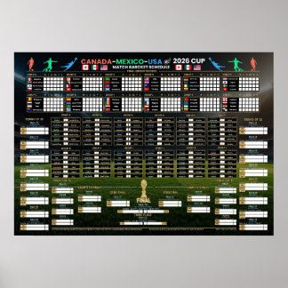 Affiche Calendrier des matchs du Championnat du Monde de F