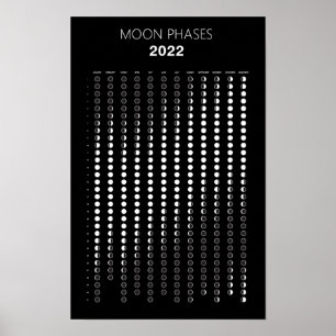 Affiche Calendrier des phases de lune 2022