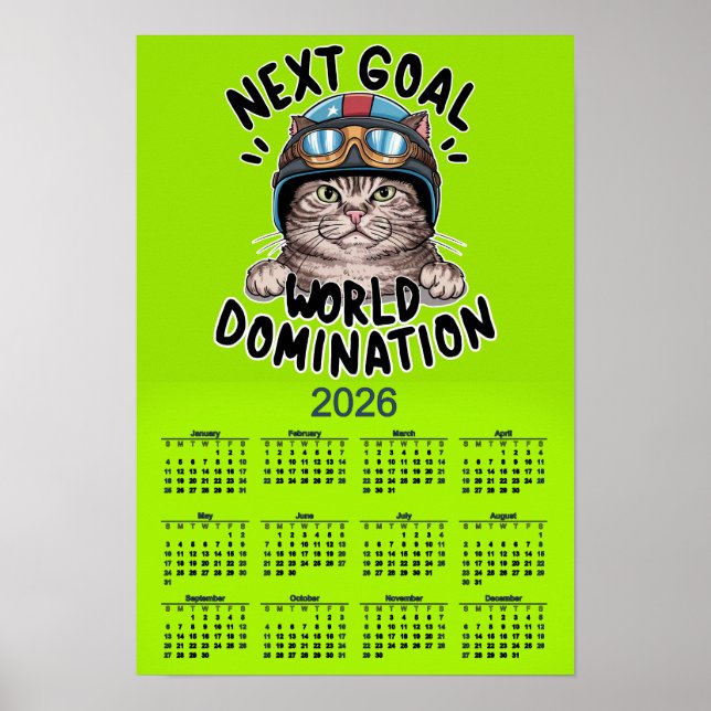 AFFICHE CALENDRIER DRÔLE 2026 PROCHAINE ARRÊT DOMINATION M (Devant)