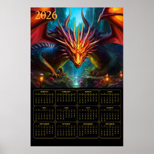Affiche Calendrier du Dragon 2026