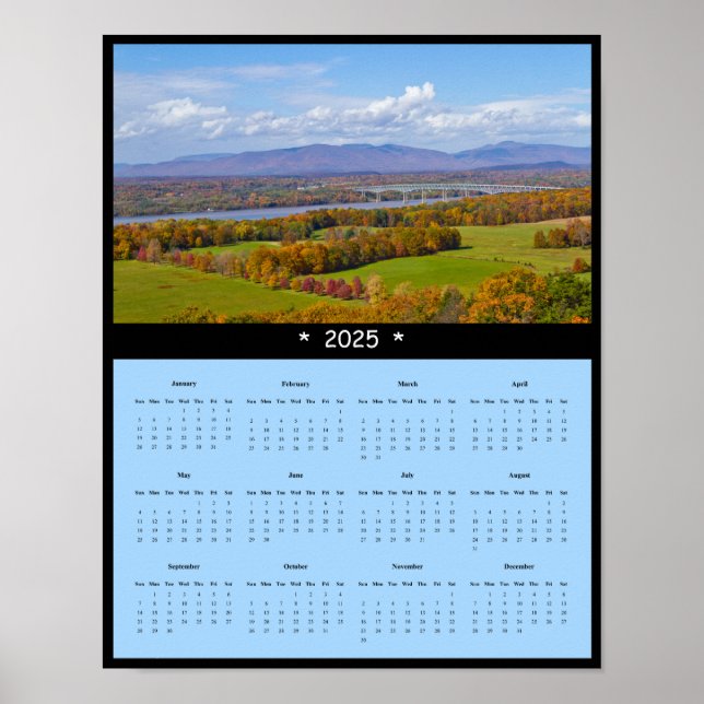 Affiche Calendrier du mur du pont Kingston-Rhinecliff 2025 (Devant)