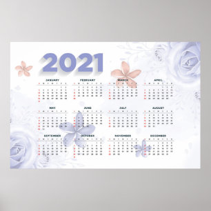 Affiche Calendrier floral 2021
