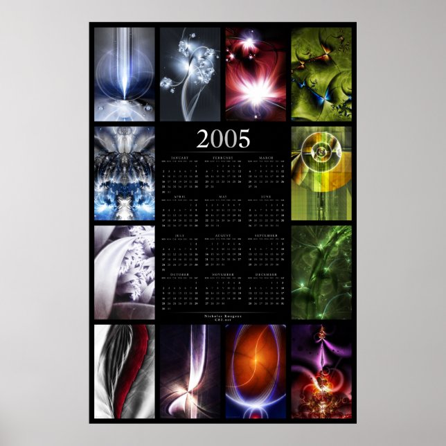 Affiche Calendrier fractal 2005 (Devant)