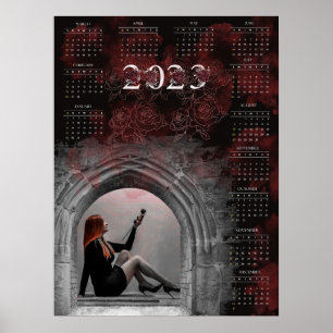 Affiche Calendrier gothique fille - 2023