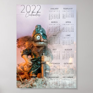 Affiche Calendrier inspiré Viking pour 2022