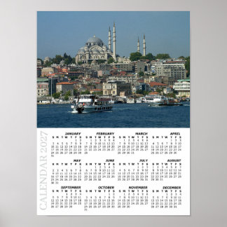 Affiche Calendrier Istanbul 2027, Sultan Ahmed, Turquie