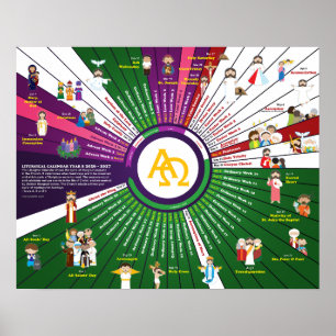 Affiche Calendrier Liturgique Happy Saints 2027 Année B