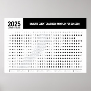 Affiche Calendrier Lunaire des Affaires Affection de la Pl