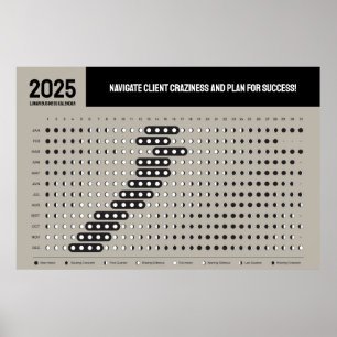 Affiche Calendrier Lunaire des Affaires Affection de la Pl