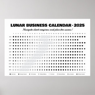 Affiche Calendrier Lunaire des Affaires Pleine Lune Affect