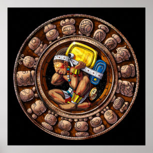 Affiche Calendrier maya antique