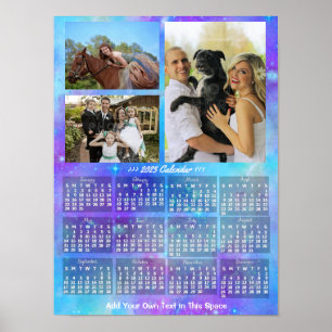 Affiche Calendrier mensuel 2023 Boho Watercolor 3 Photo