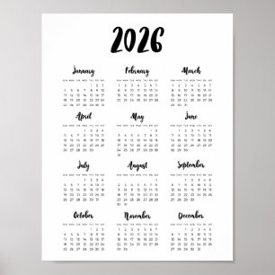 Affiche Calendrier moderne 2023