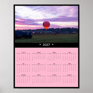 Affiche Calendrier mural 2027 Ballon à Air Chaud - Rêveur