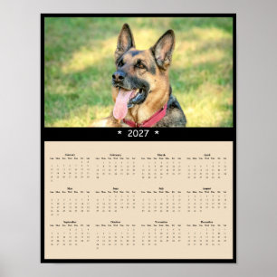 Affiche Calendrier mural 2027 Berger allemand - Chiens loy